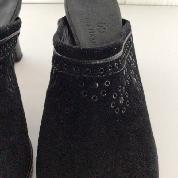 COLE HAAN BLACK SUEDE CLOGS SIZE 9.5 - Picture 9 of 16